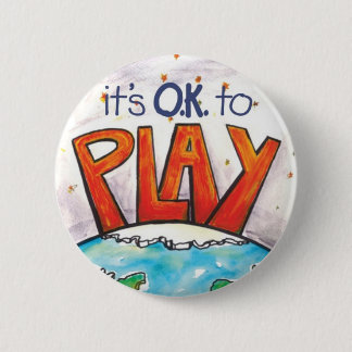 Round It's O.K. to Play Sticker Button