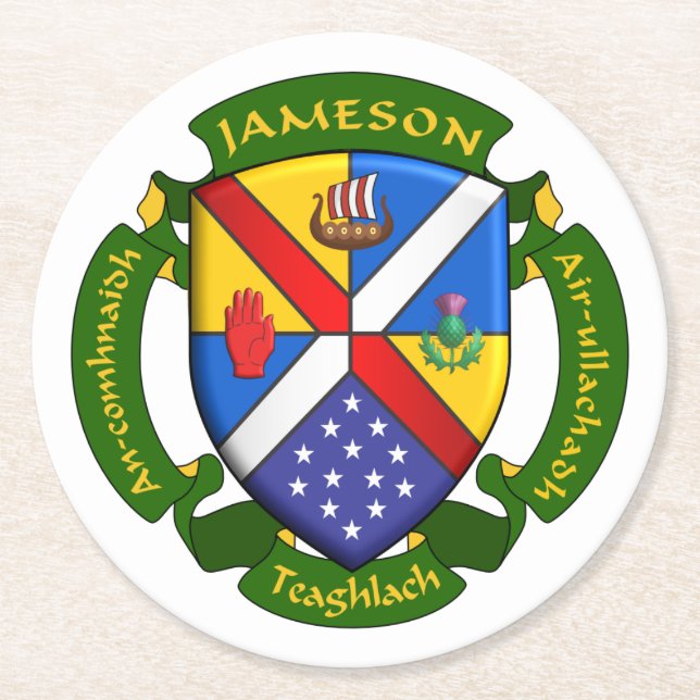 Round JamFam Coster-3 Round Paper Coaster (Front)