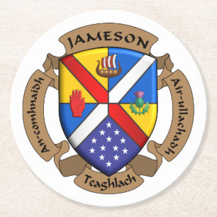 Round JamFam Coster- 4 Paper Coaster