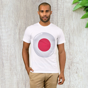 Round Japan Flag Mens T-Shirt