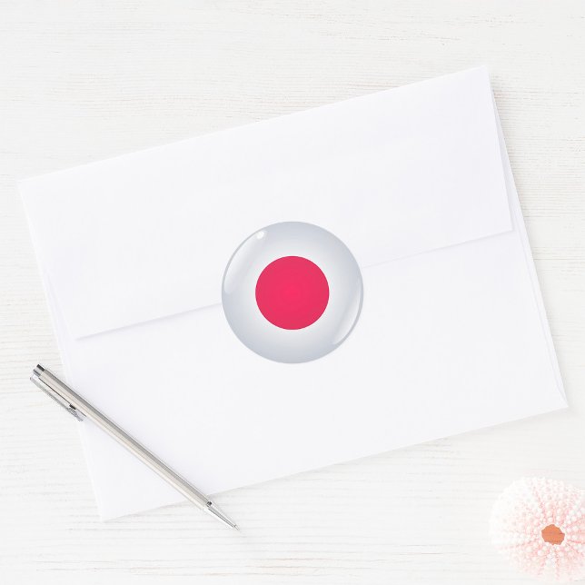 Round Japan Flag Stickers (Creator Uploaded)