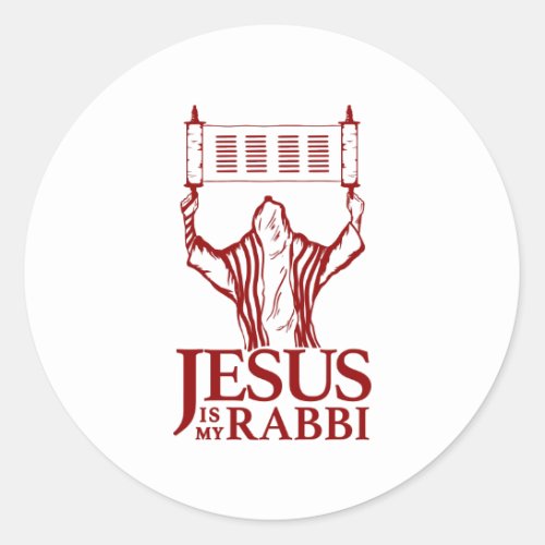 Round Jesus Is My Rabbi Sticker