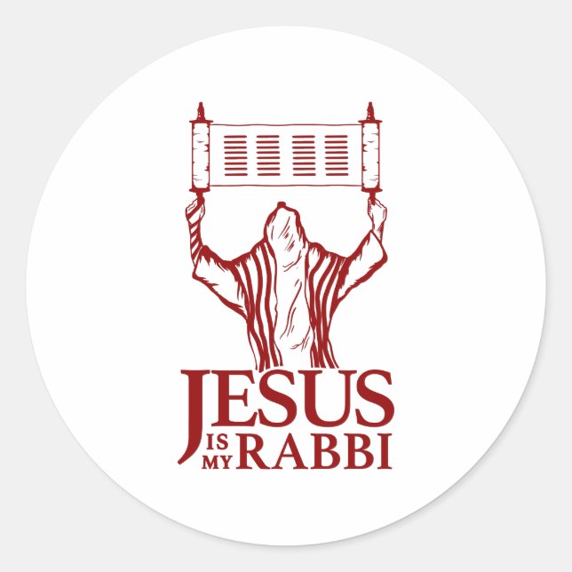 Round Jesus Is My Rabbi Sticker (Front)