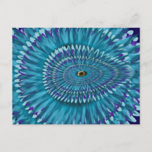 Round Jurassic EYE SEE YOU doodle Postcard