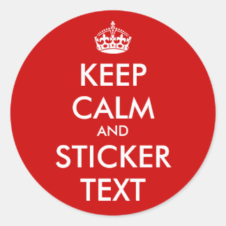 Round KeepCalm Stickers | Personalizable