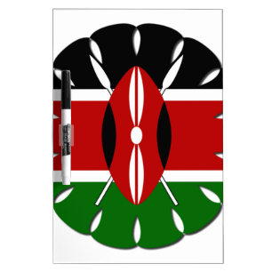 Round Kenyan Motif: A National Symbol Dry-Erase Board