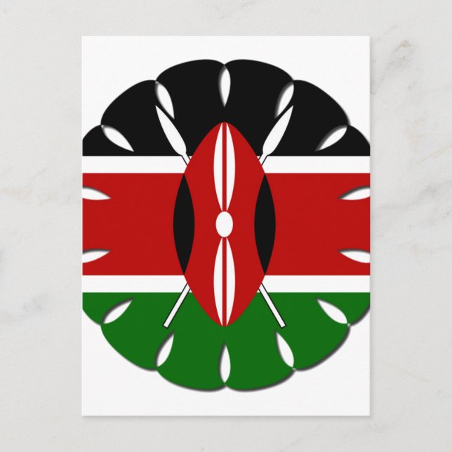Round Kenyan Motif: A National Symbol Postcard (Front)