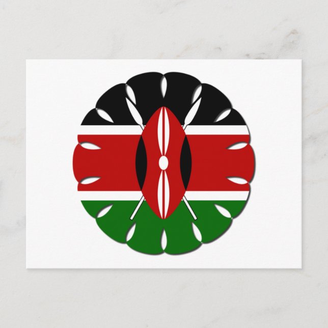 Round Kenyan Motif: A National Symbol Postcard (Front)