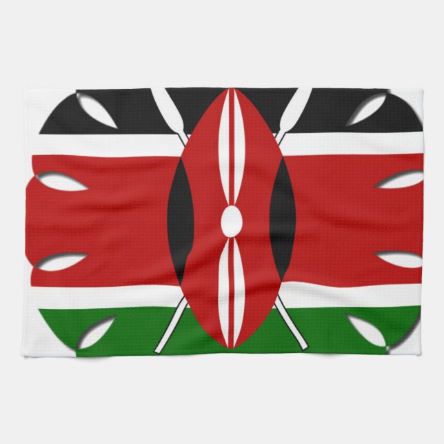Round Kenyan Motif: A National Symbol Towel (Horizontal)
