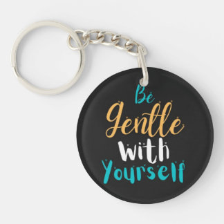 Round keychain with beautiful phrase