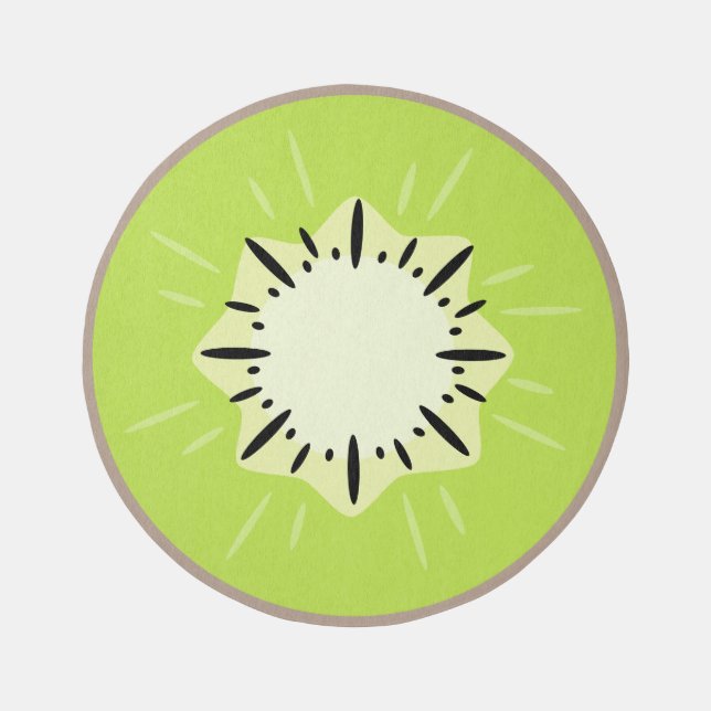 Round Kiwi Rug - Circular Carpet Area Rug Circle (Front)