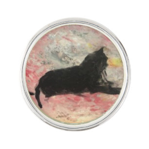 Round Lapel Pin, Silver Plated Pin
