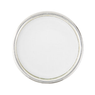 Round Lapel Pin, Silver Plated Pin