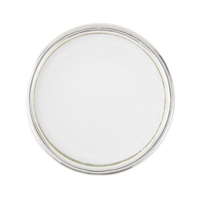 Round Lapel Pin, Silver Plated Pin (Front)