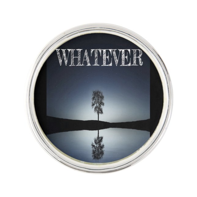Round Lapel Pin, Silver Plated/whatever Lapel Pin (Front)