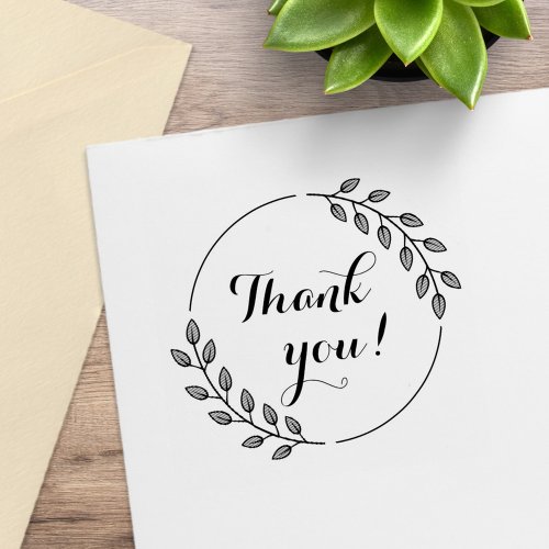 Round Leaves Double Wreath Thank You