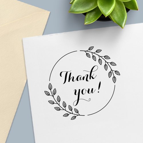Round Leaves Double Wreath Thank You