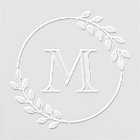 Round Leaves Wreath Monogram
