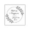 Round Leaves Wreath Wedding Save the Date