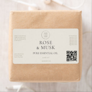 ROUND LOGO Cosmetic Oil Dropper bottle with Qrcode Label