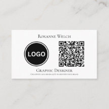 Round Logo QR code Business Company Minimal