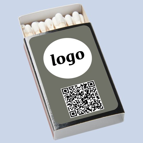 Round Logo QR Code Promotional Business Matchboxes