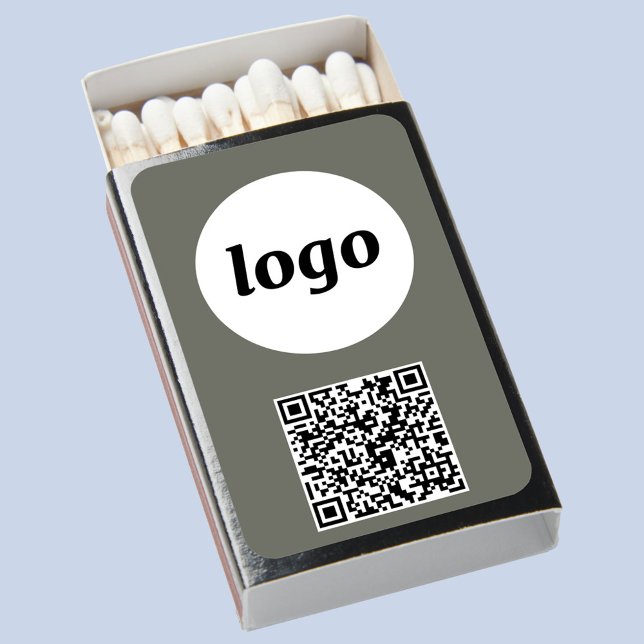 Round Logo QR Code Promotional Business Matchboxes (Logo and QR code business promotional matchbox)