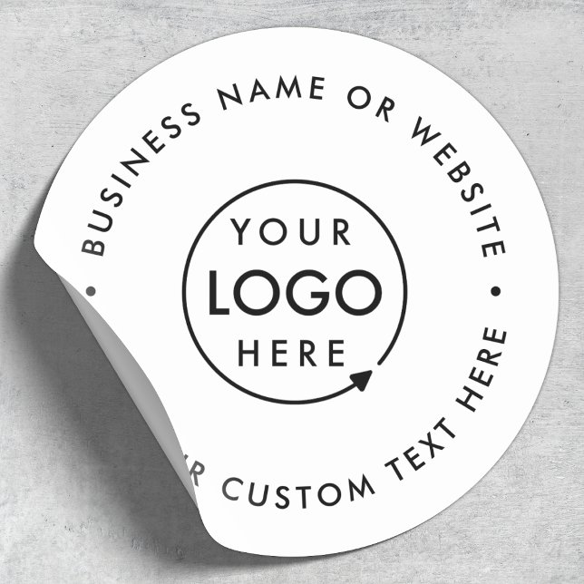 Round Logo Sticker | Business Branded Label Seal (Creator Uploaded)