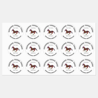 Round Logo Template Business Labels Black Text