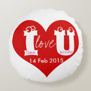 round love pillow for valentine