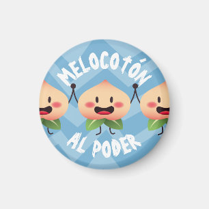 Round magnet Peach to the power (Peach Power)