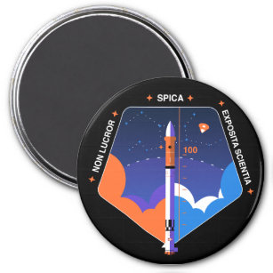round magnet with Spica mission patch