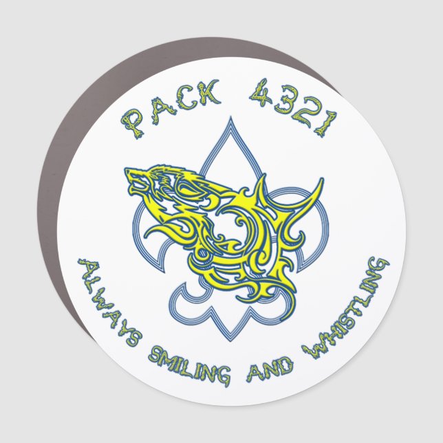 Round Magnetic Logo Car Magnet (Front)