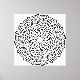 Round Mandella Like Maze Canvas Print