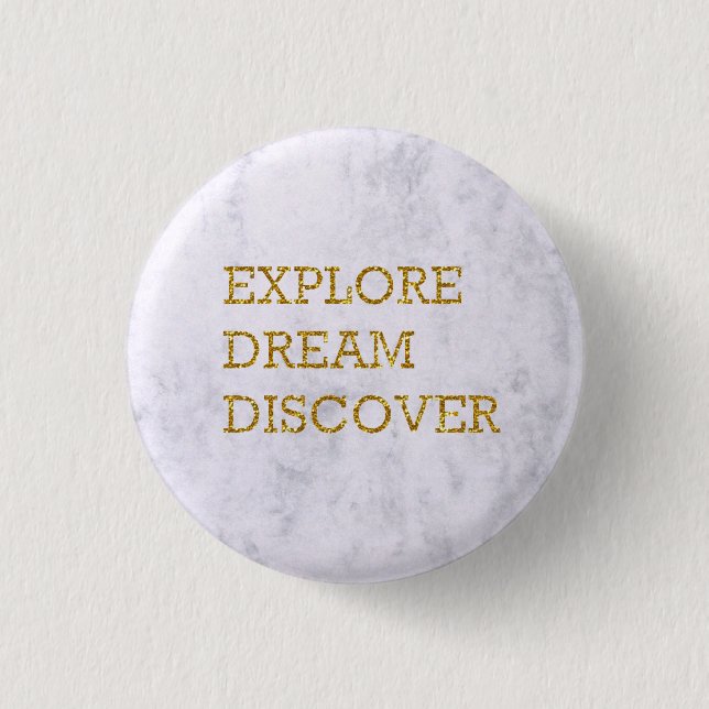 Round Marble Quote Badge Button (Front)