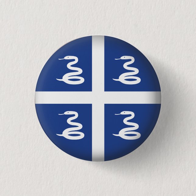 Round Martinique Pinback Button (Front)