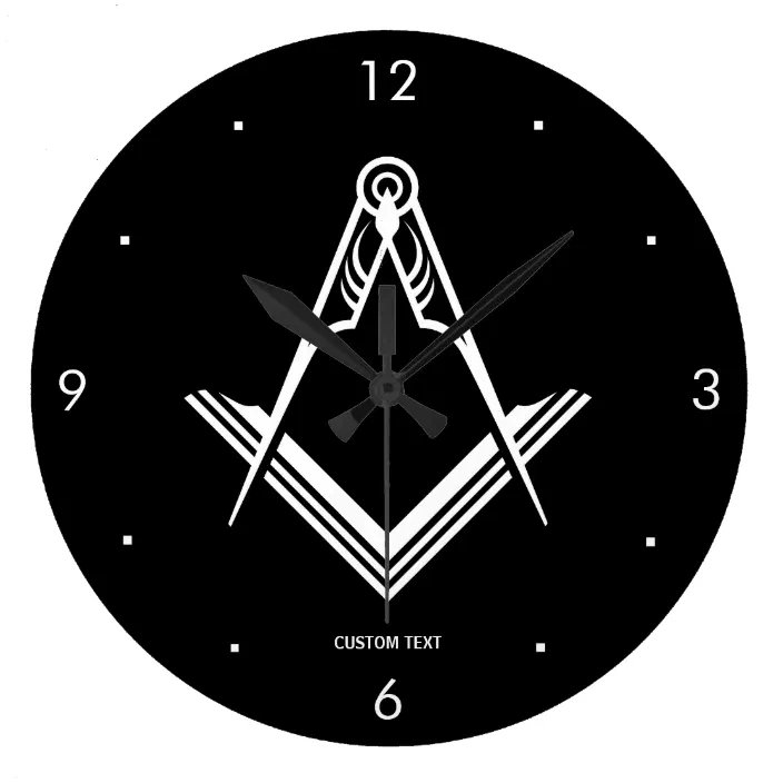Free Masons Masonic Wall Clock Time Square Compass Eastern Star Lodge NEW! 