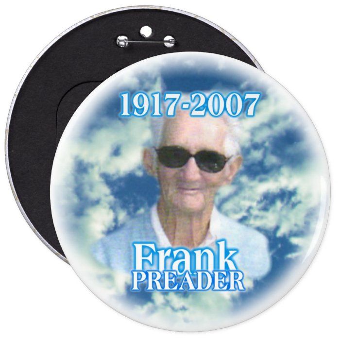 Round memorial button photo badge