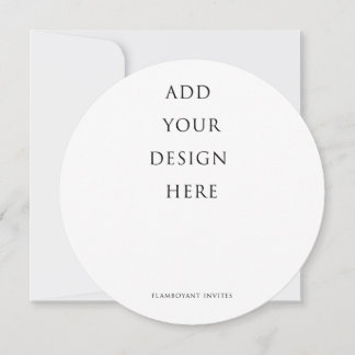 Round Menu 5.25"x5.25"/ 13.3x13.3cm Invitation