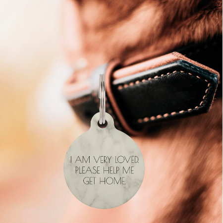 Round Metal Dog/cat Tag | I Am Loved | Neutral