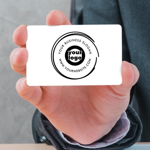 Round Minimalist Custom Logo Professional Business Rubber Stamp