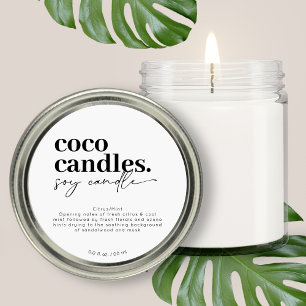 Round Modern Candle Label