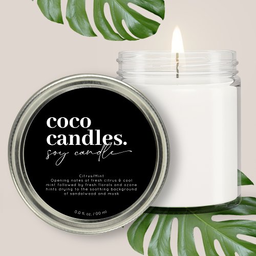 Round Modern Candle Label