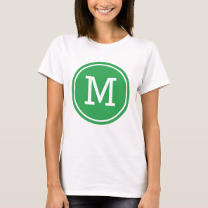 Round Monogram Green T-Shirt