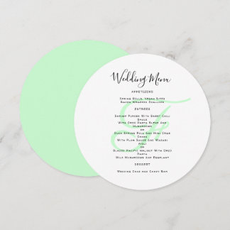 Round Monogram Wedding Menu Template