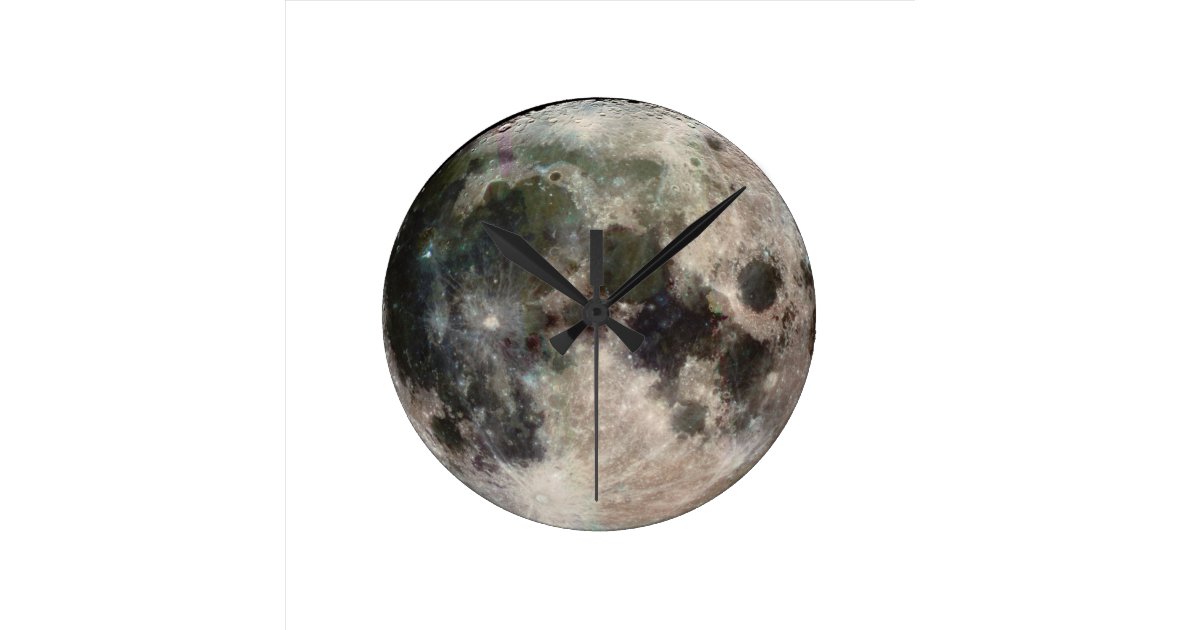 Round Moon Face Wall Clock | Zazzle.com