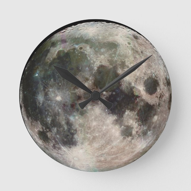 Round Moon Face Wall Clock (Front)