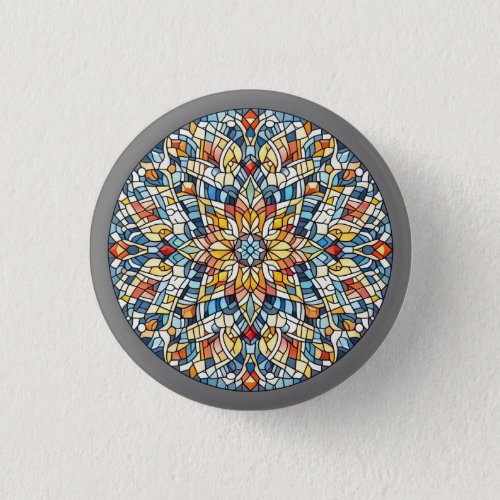 Round mosaic button