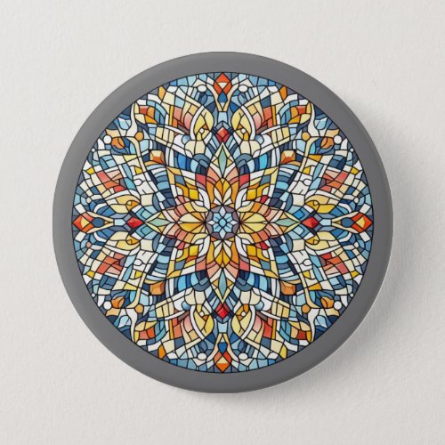 Round mosaic button