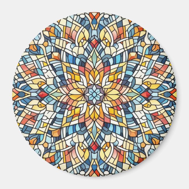 Round mosaic magnet (Front)